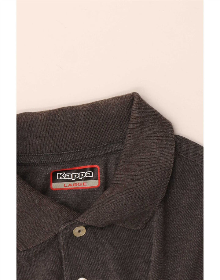 Camisa polo masculina Kappa grande cinza