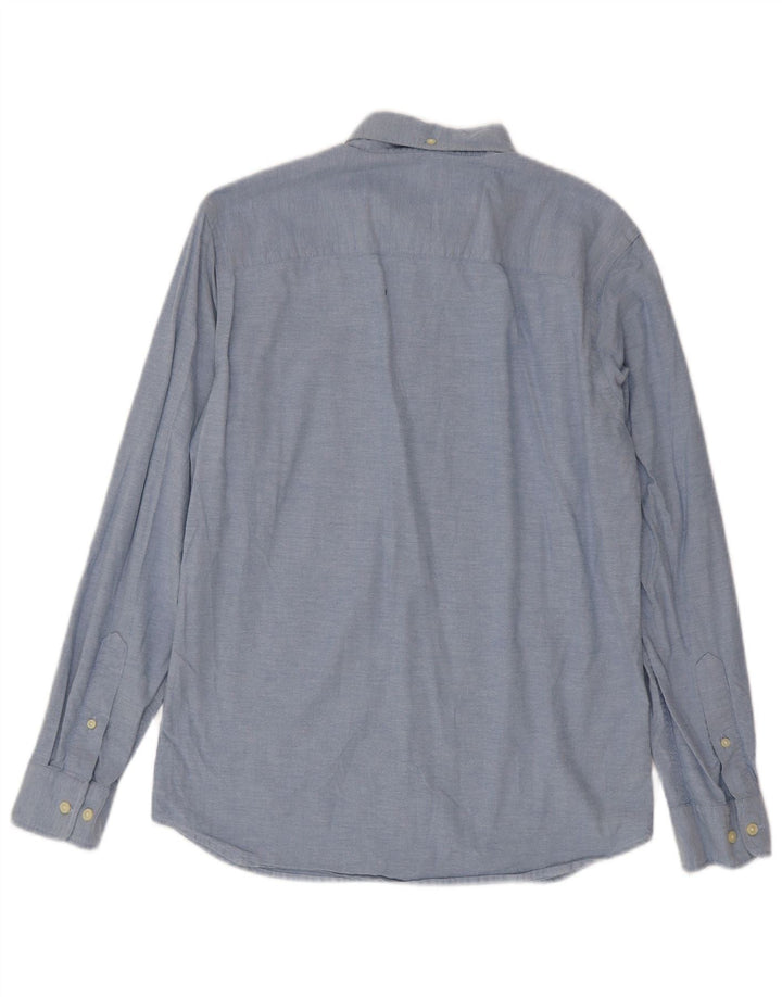 Camisa masculina Jack & Jones de algodão azul médio