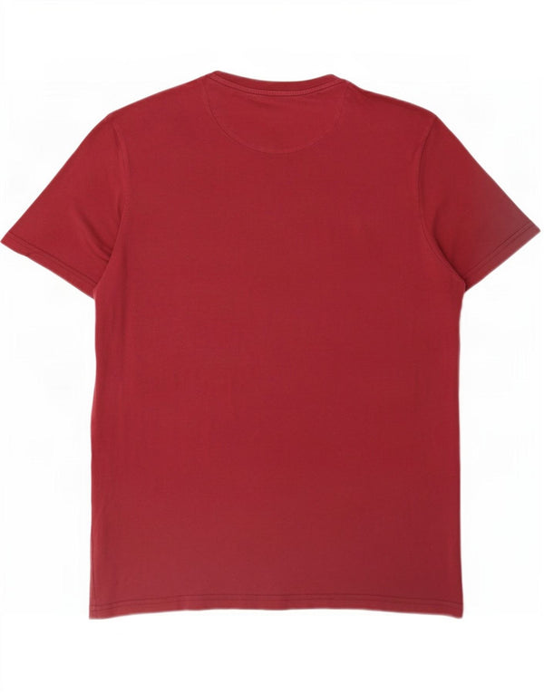 Camiseta masculina Lyle & Scott grande algodão Borgonha