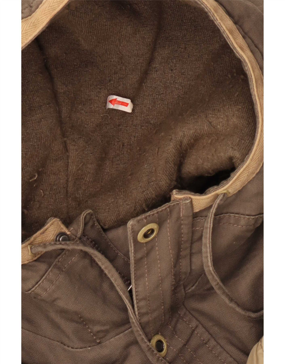 Jaqueta Parka masculina Helly Hansen com capuz Reino Unido 42 XL algodão marrom