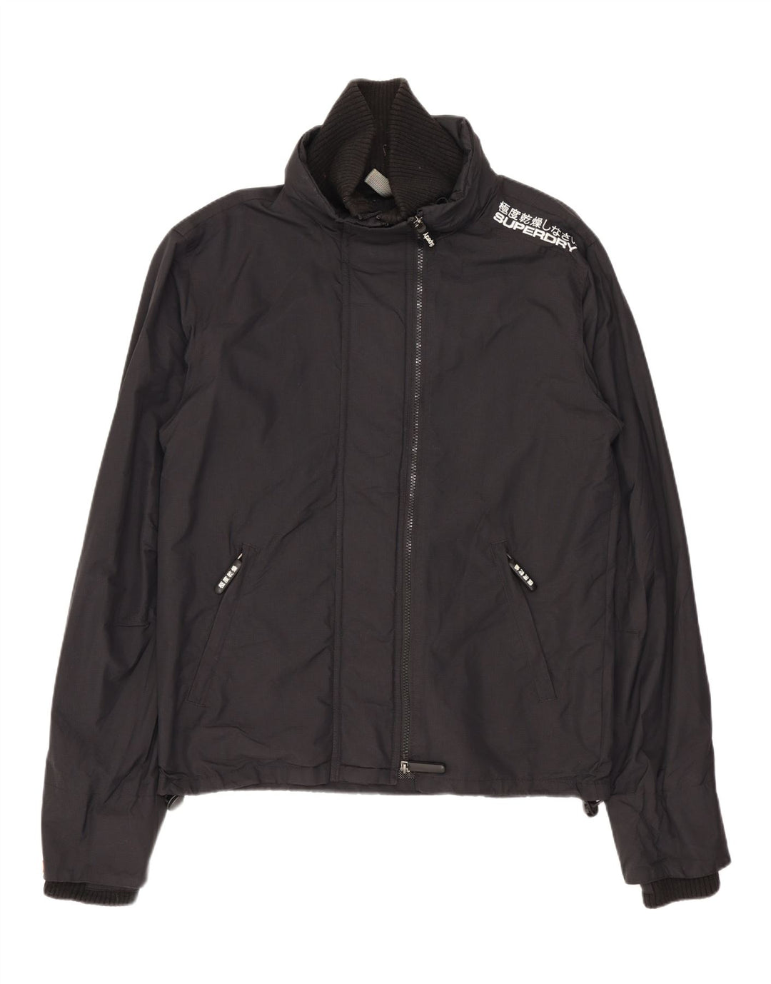 Jaqueta de chuva masculina SUPERDRY Graphic UK 38 médio preto nylon