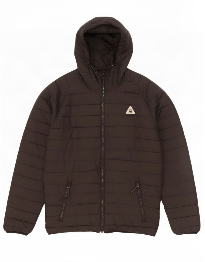 Jaqueta acolchoada com capuz masculina Billabong UK 40 poliéster preto grande