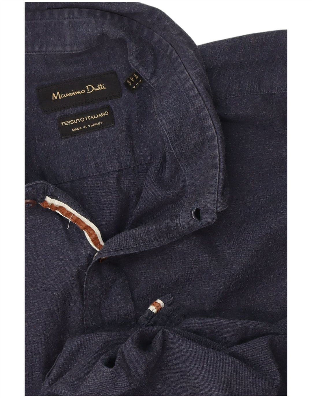 Camisa masculina Massimo Dutti grande azul marinho