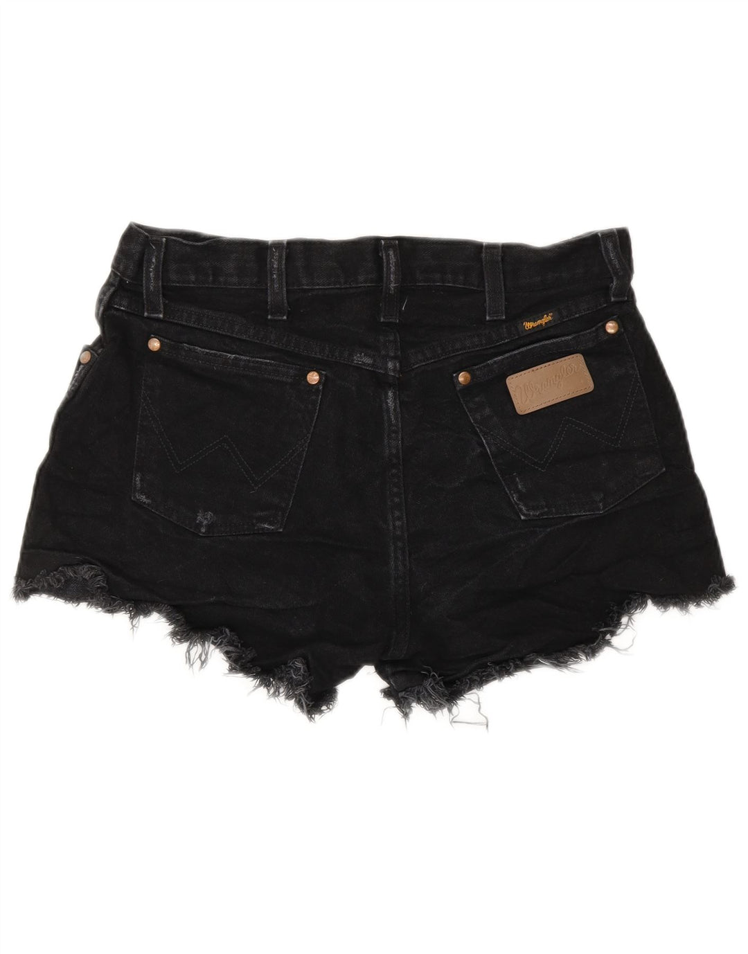 Shorts jeans feminino desgastado WRANGLER W32 grande preto