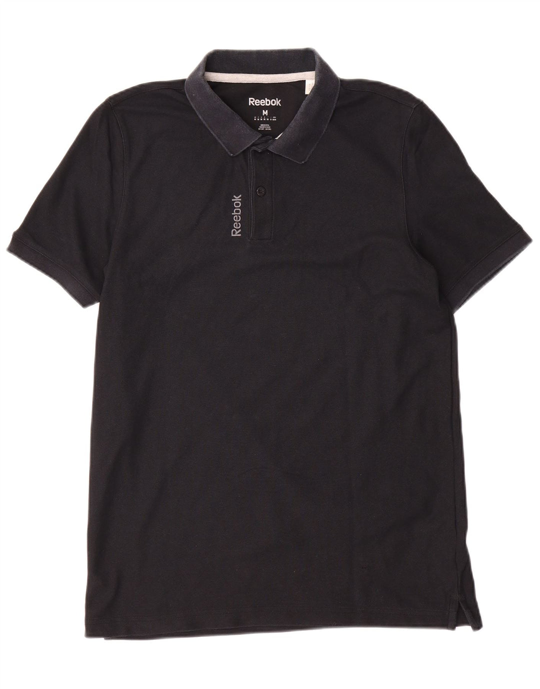 Camisa polo masculina Reebok médio algodão preto