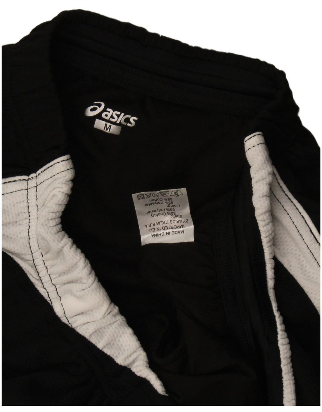 Shorts esportivos femininos Asics UK 12 médio preto colorblock poliéster