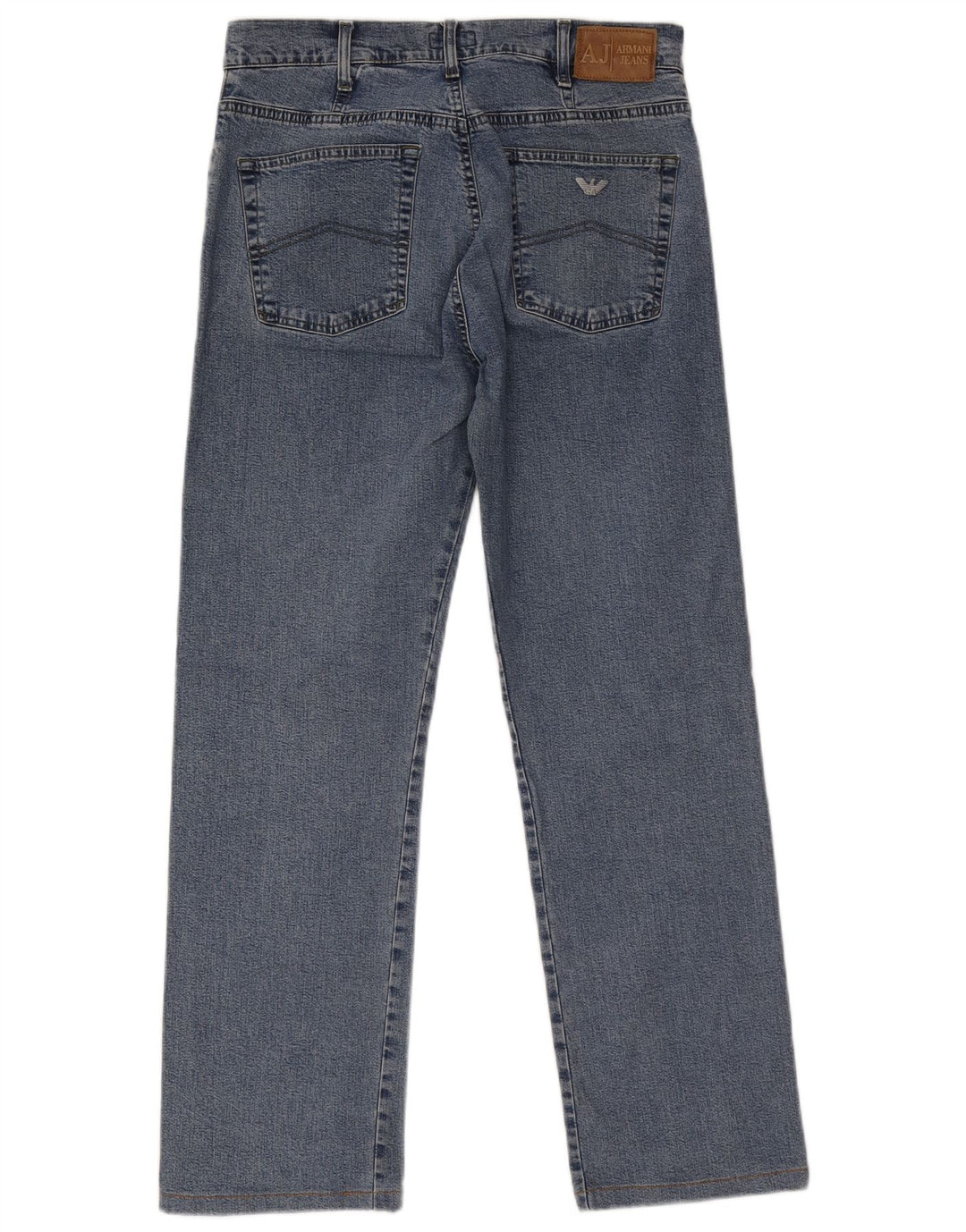 Calça jeans reta masculina Armani W34 L29 algodão azul