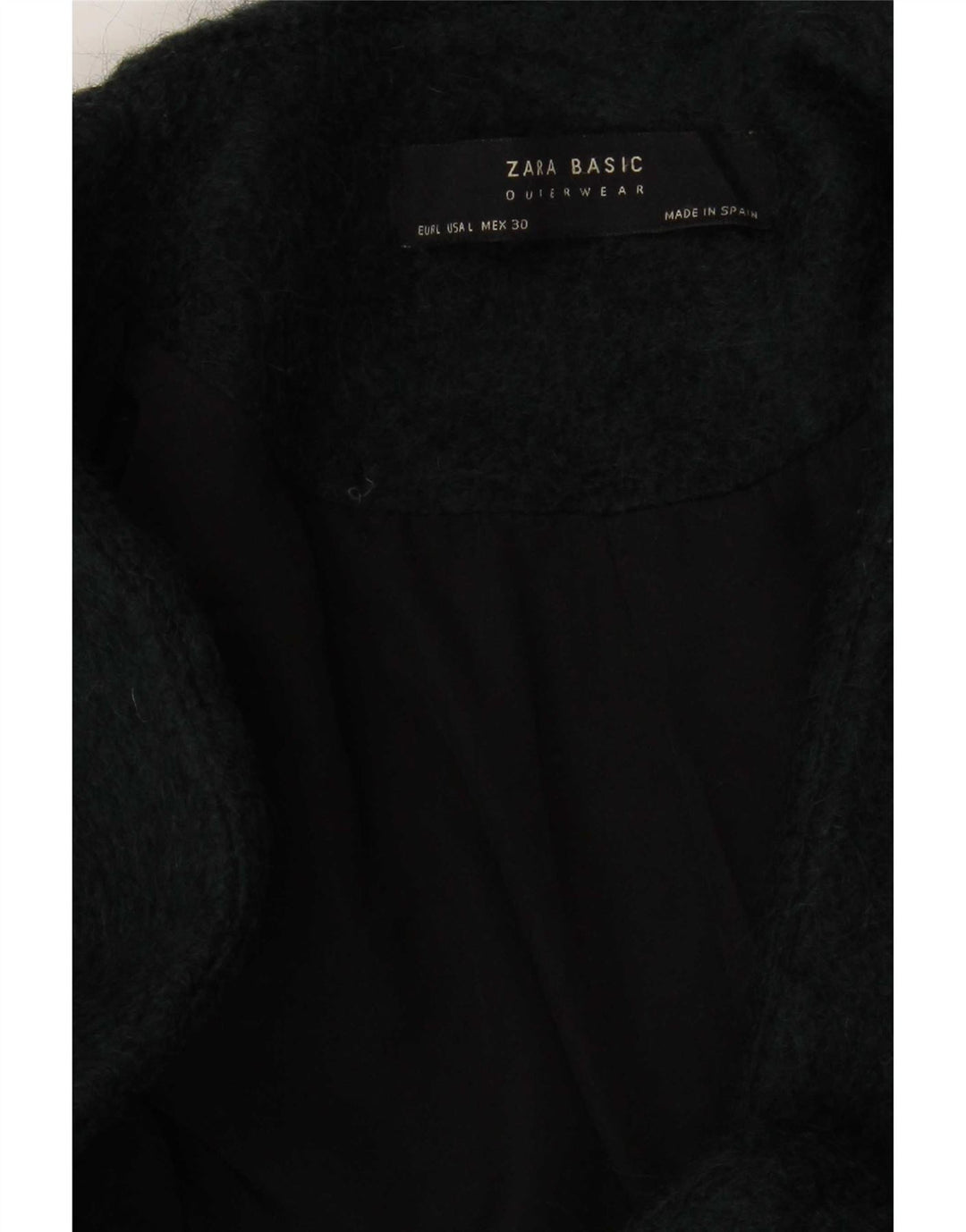 Casaco feminino Zara com peito duplo Reino Unido 16 grande verde