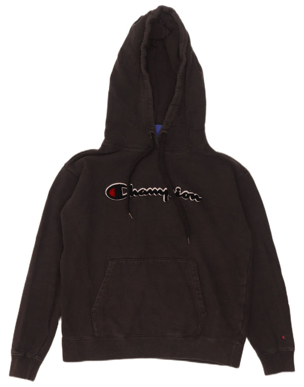 Jumper feminino com capuz gráfico grande Champion UK 6 XS algodão preto