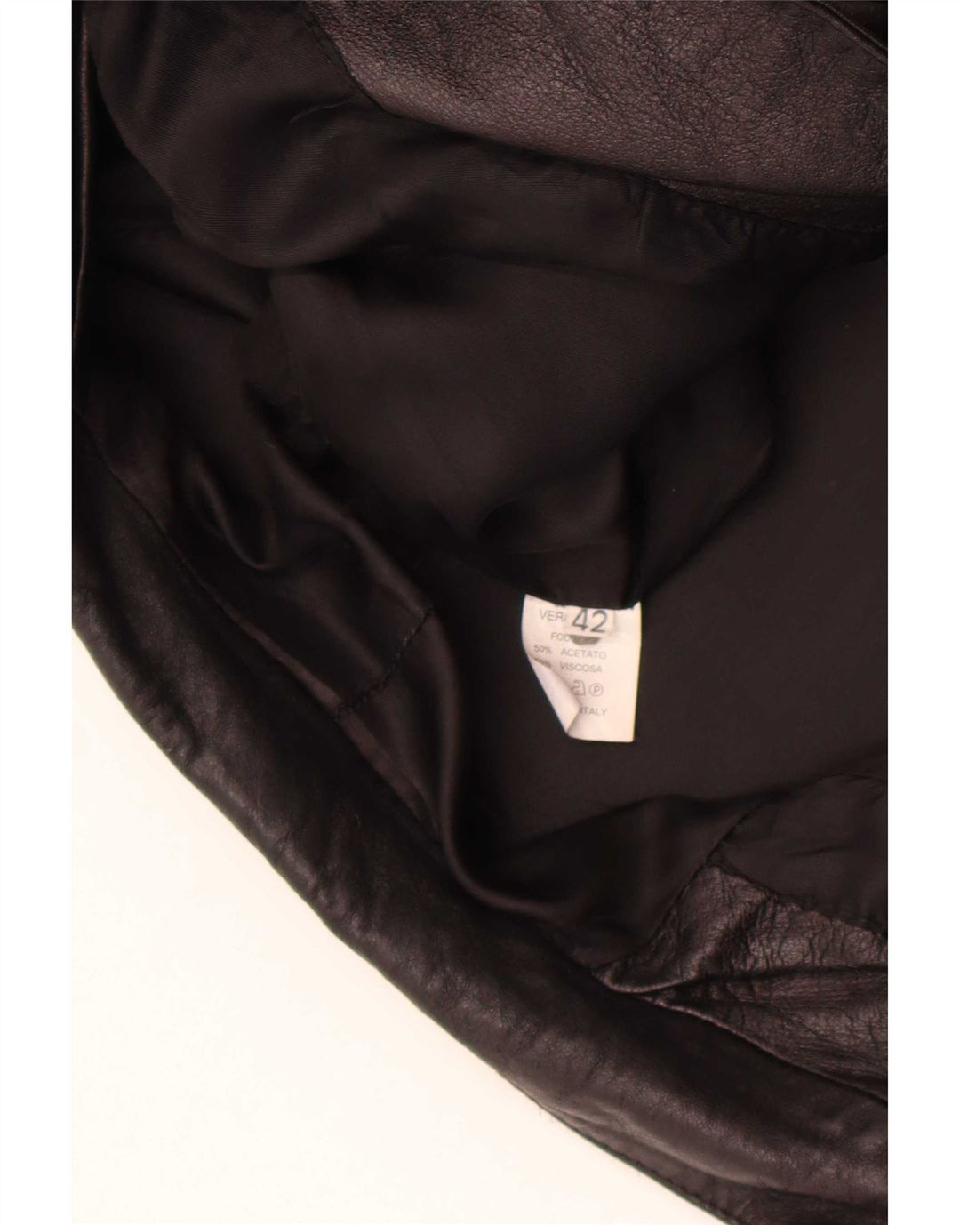 Jaqueta blazer feminina vintage de couro com 1 botão IT 42 médio preto