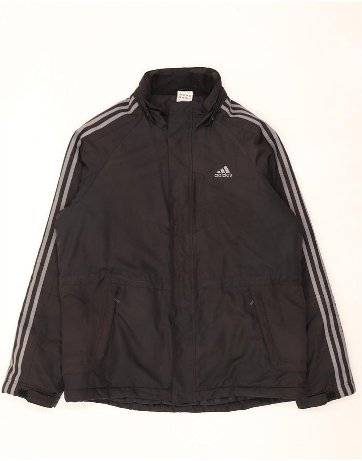 Jaqueta corta-vento masculina ADIDAS UK 40 grande poliéster preto