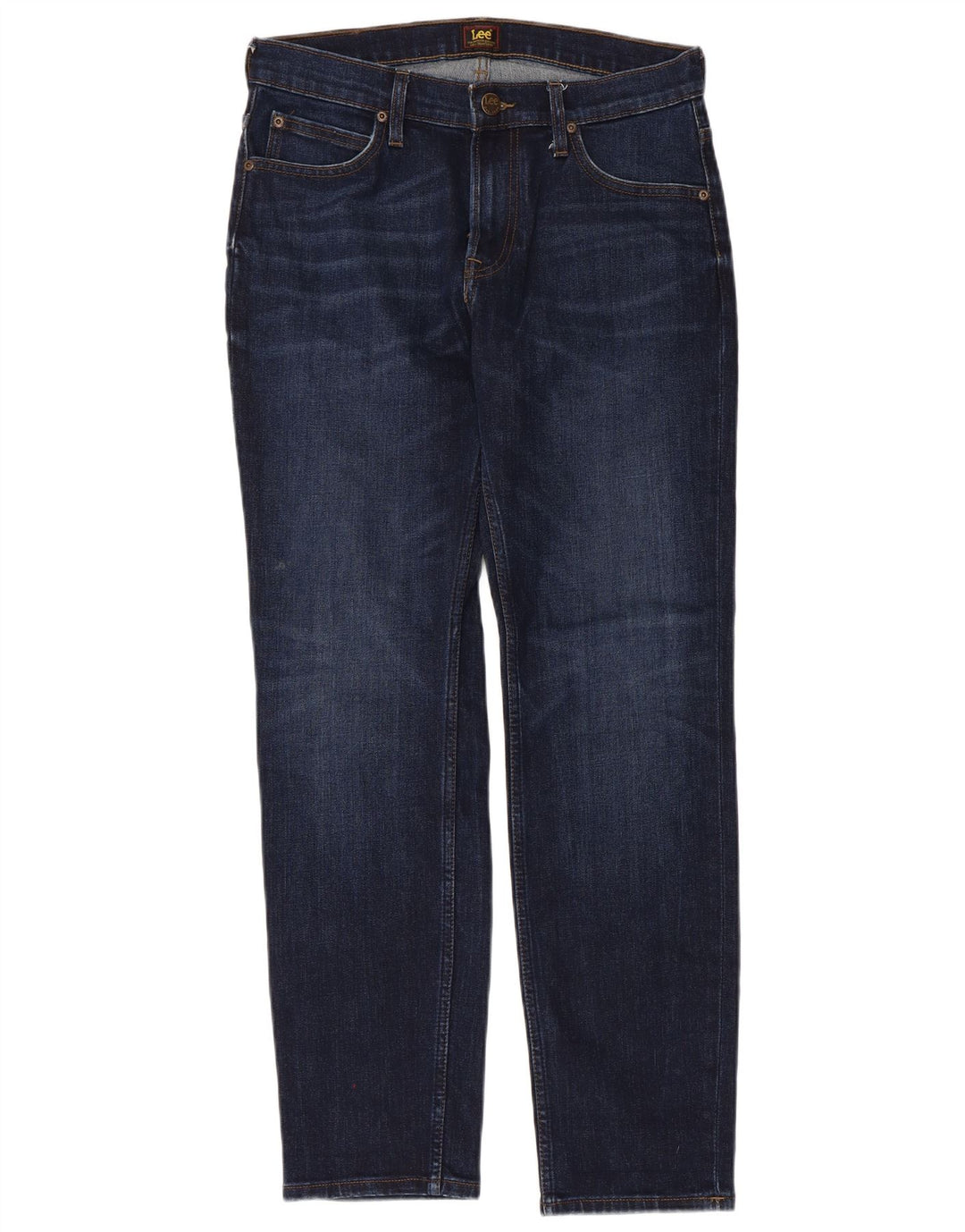 LEE Mens Rider Slim Jeans W30 L30 Azul Marinho Algodão