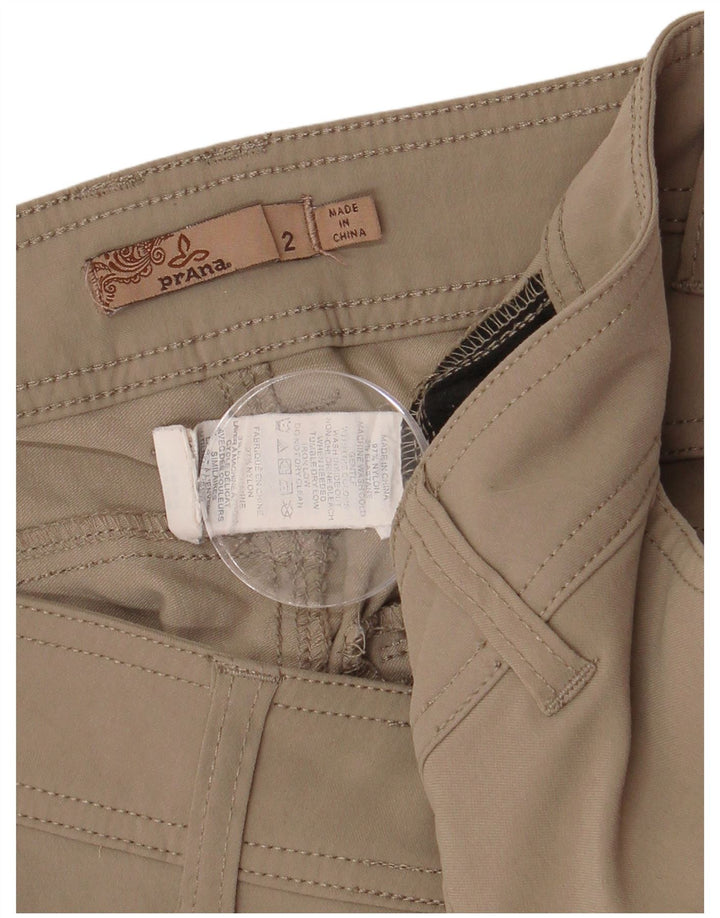 Shorts cargo feminino PRANA US 2 XS W30 bege nylon