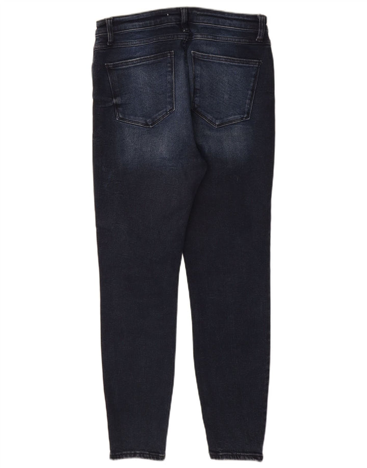 ZARA Jeans Skinny Feminino EU 40 Médio W30 L27 Azul Marinho Algodão
