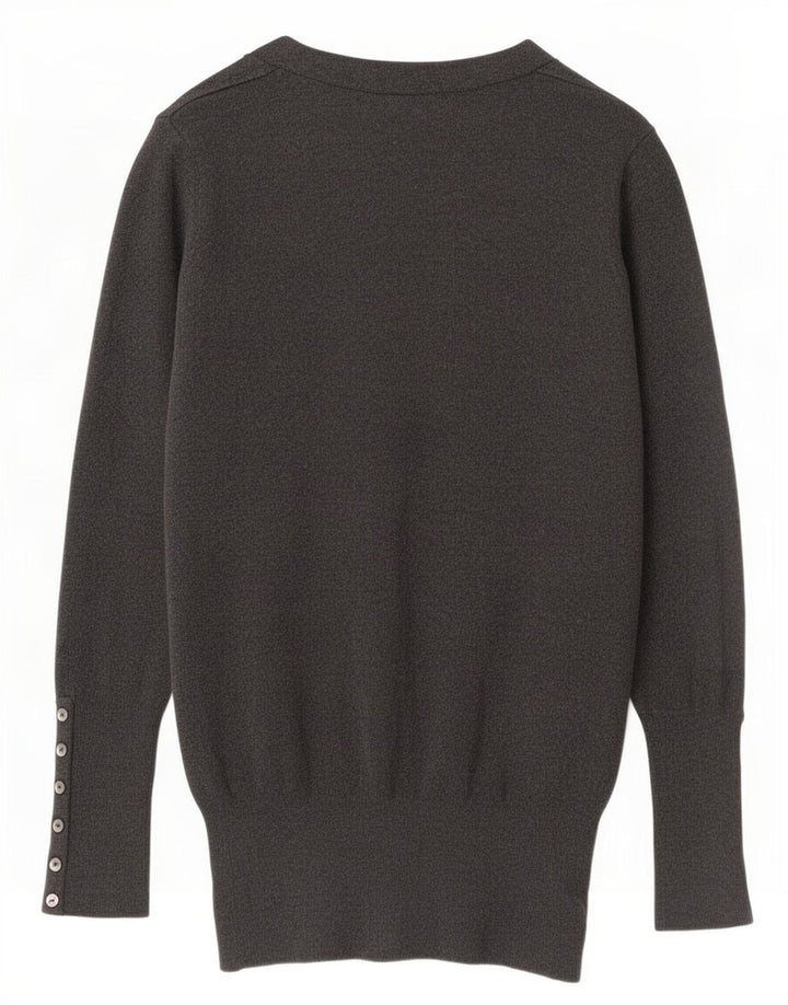 Suéter cardigã feminino Zara Reino Unido 10 pequeno rayon cinza
