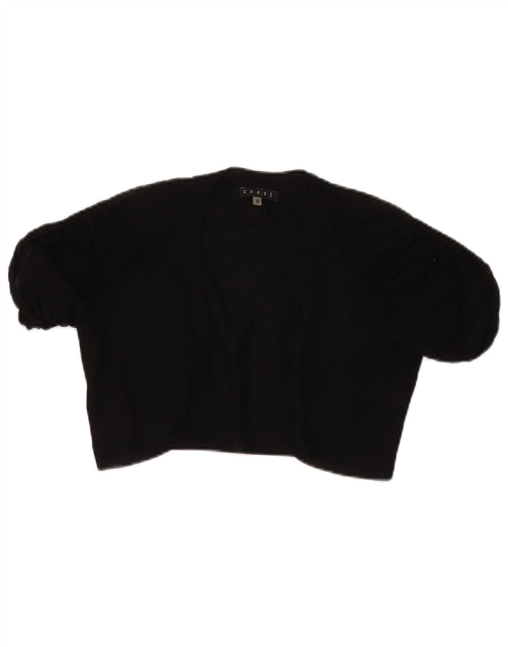 Bolero feminino transparente da Coast UK 10 pequeno preto viscose