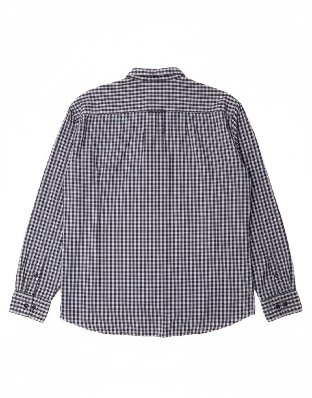 Camisa masculina PECKOTT XL azul algodão guingão
