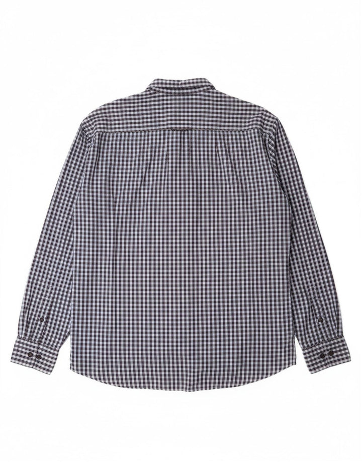 Camisa masculina PECKOTT XL azul algodão guingão