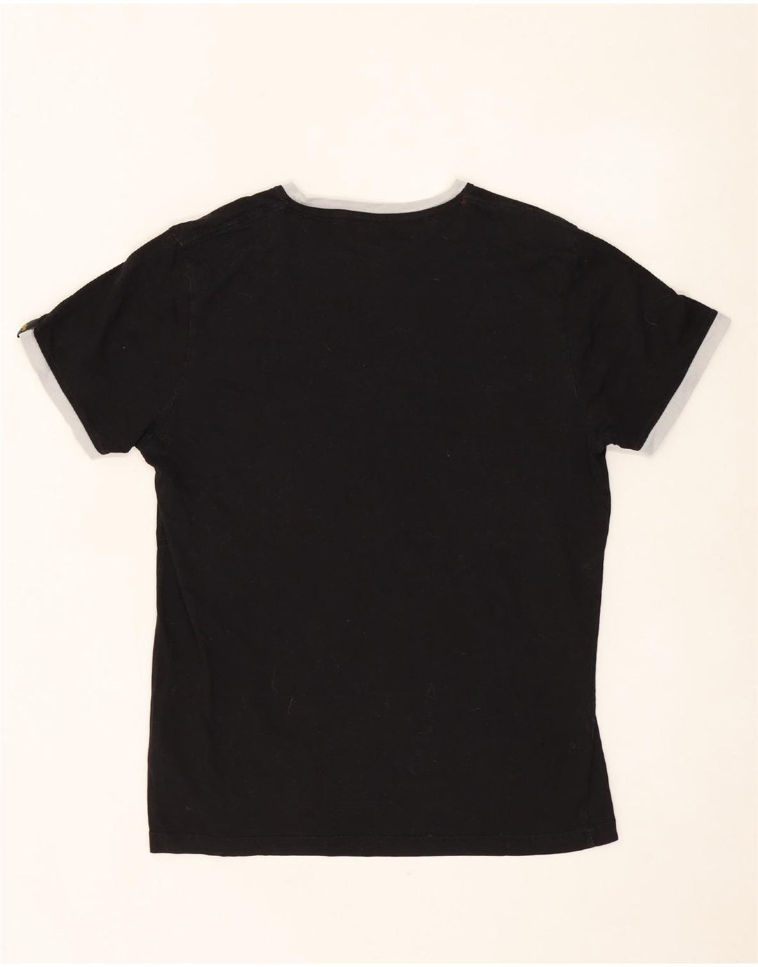 Camiseta feminina gráfica ALPHA INDUSTRIES UK 14 algodão preto médio