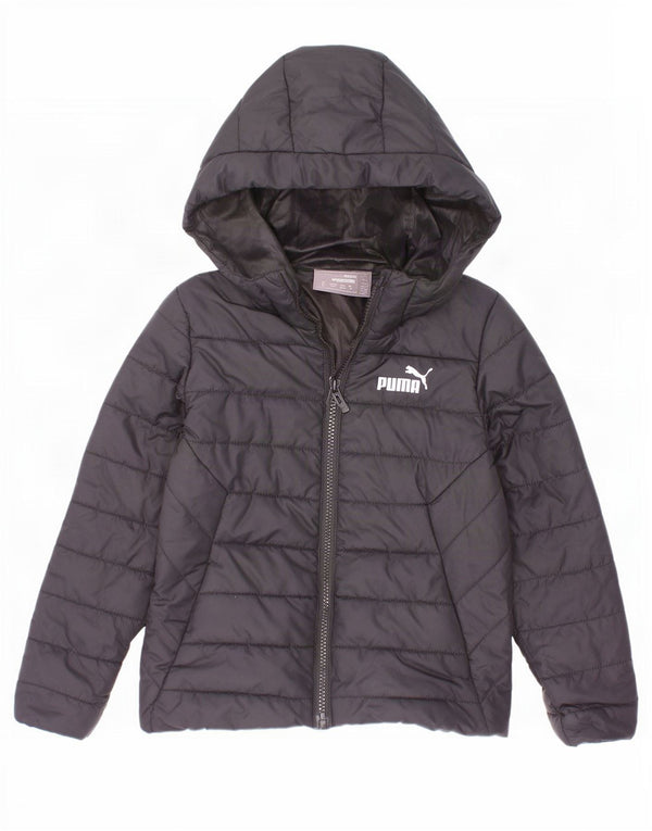 Casaco acolchoado com capuz Puma Boys 5-6 anos preto poliéster
