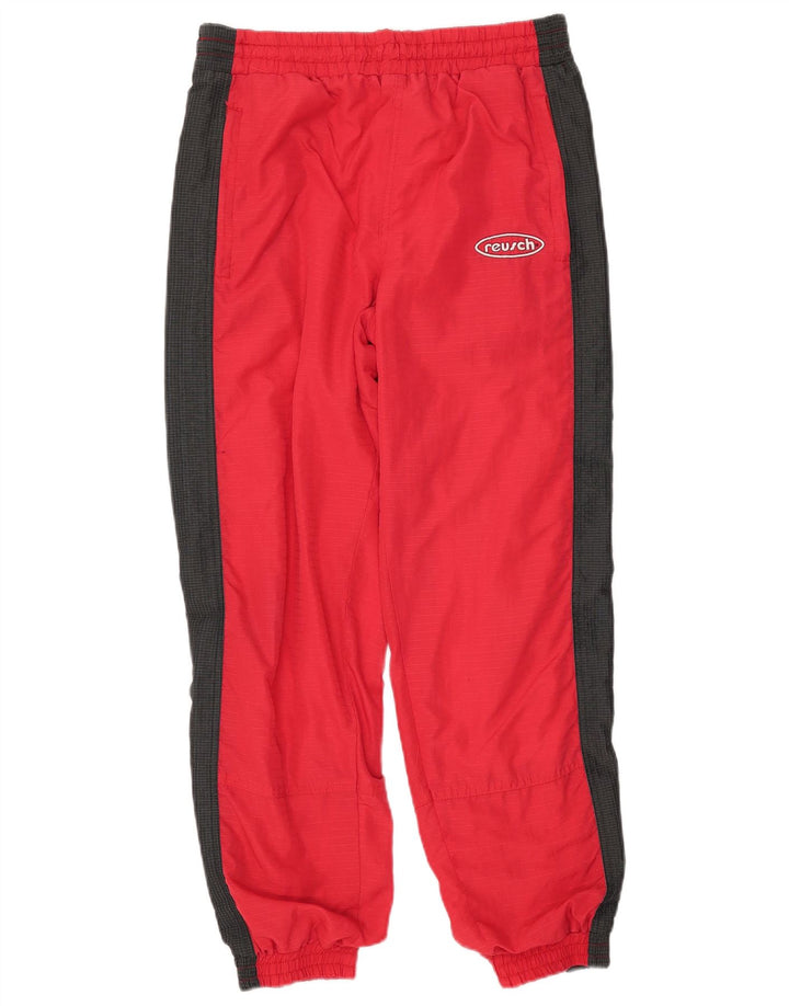 Calça de treino masculina Reusch joggers pequena poliamida colorblock vermelha