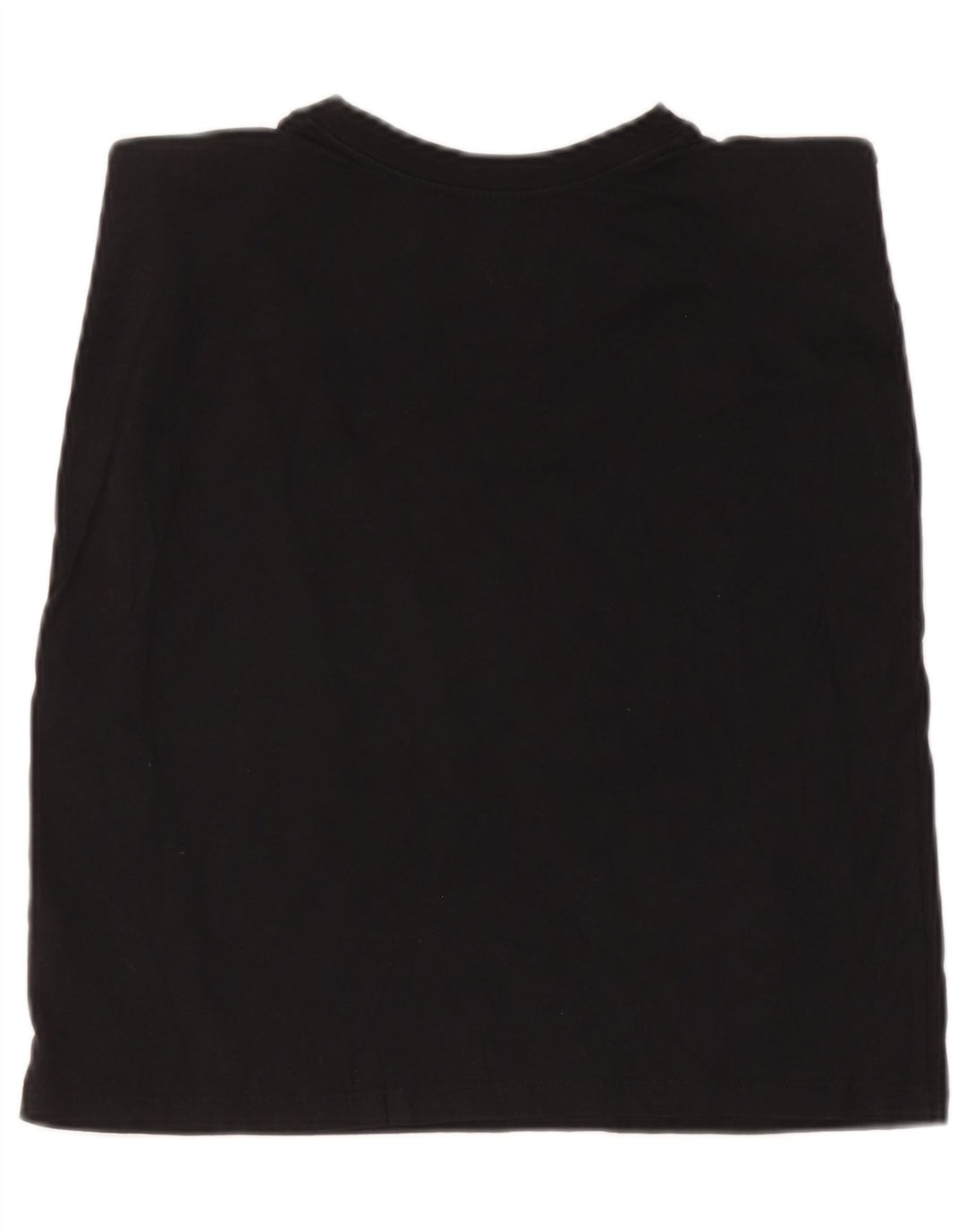 Zara Womens Oversized Vest Top UK 10 Pequeno Algodão Preto