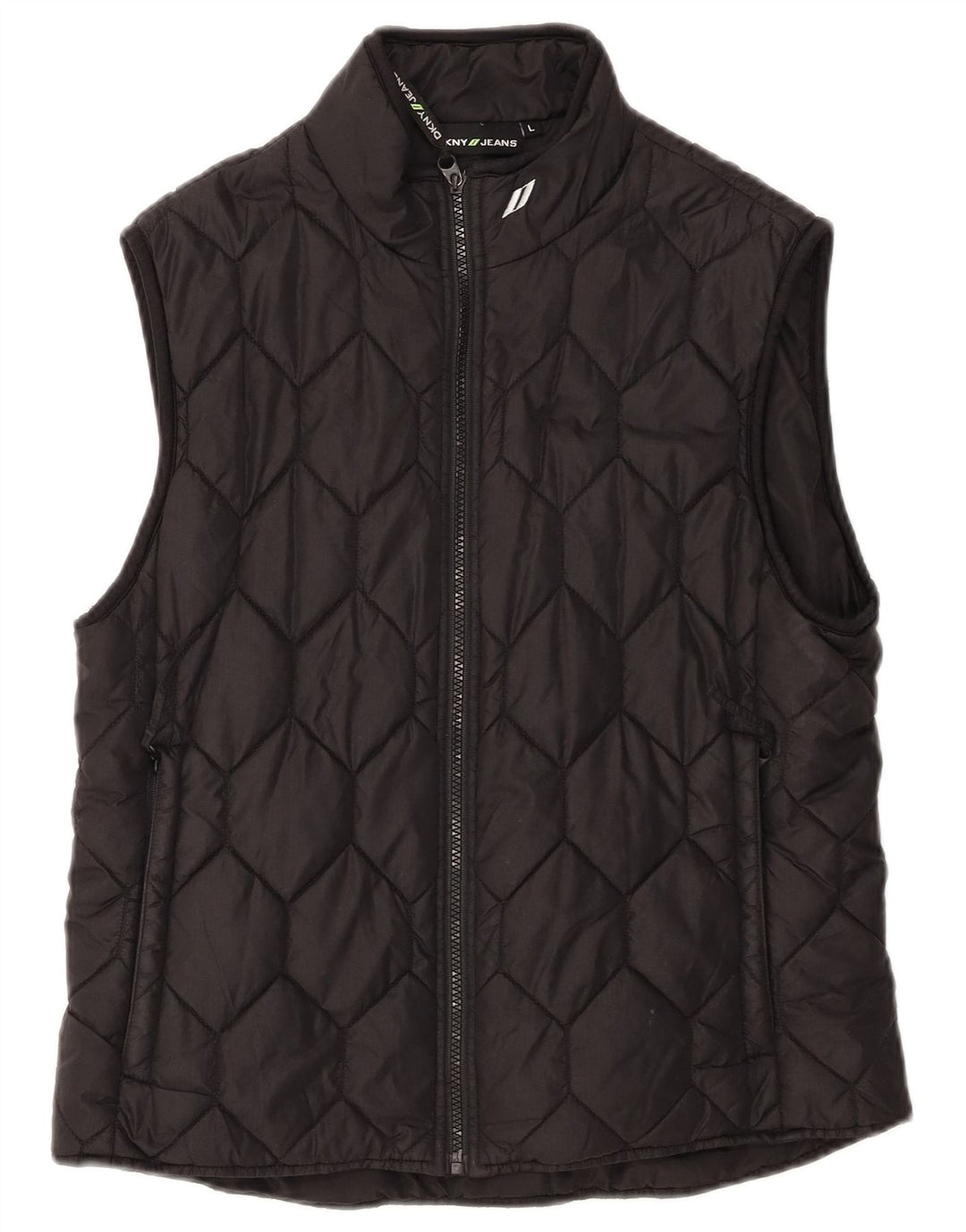 Colete acolchoado Dkny Boys 11-12 anos grande nylon preto