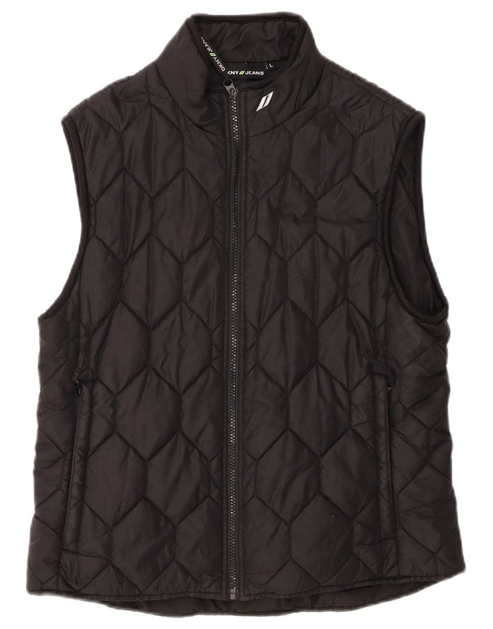 Colete acolchoado Dkny Boys 11-12 anos grande nylon preto