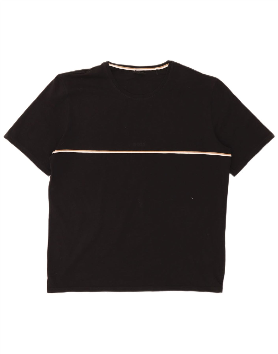 Camiseta masculina Hugo Boss Top médio algodão preto