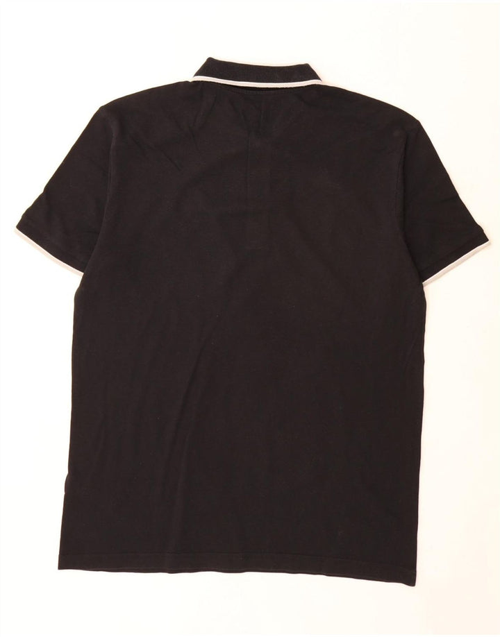 Camisa polo masculina Kappa grande preta