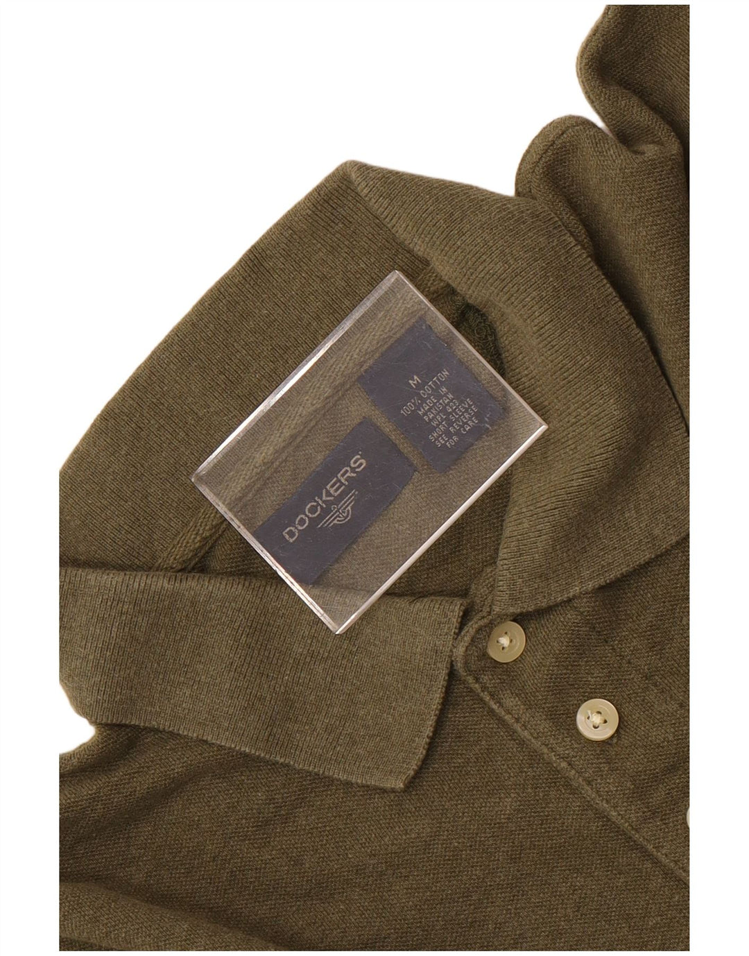 Camisa polo masculina Dockers de algodão cáqui médio
