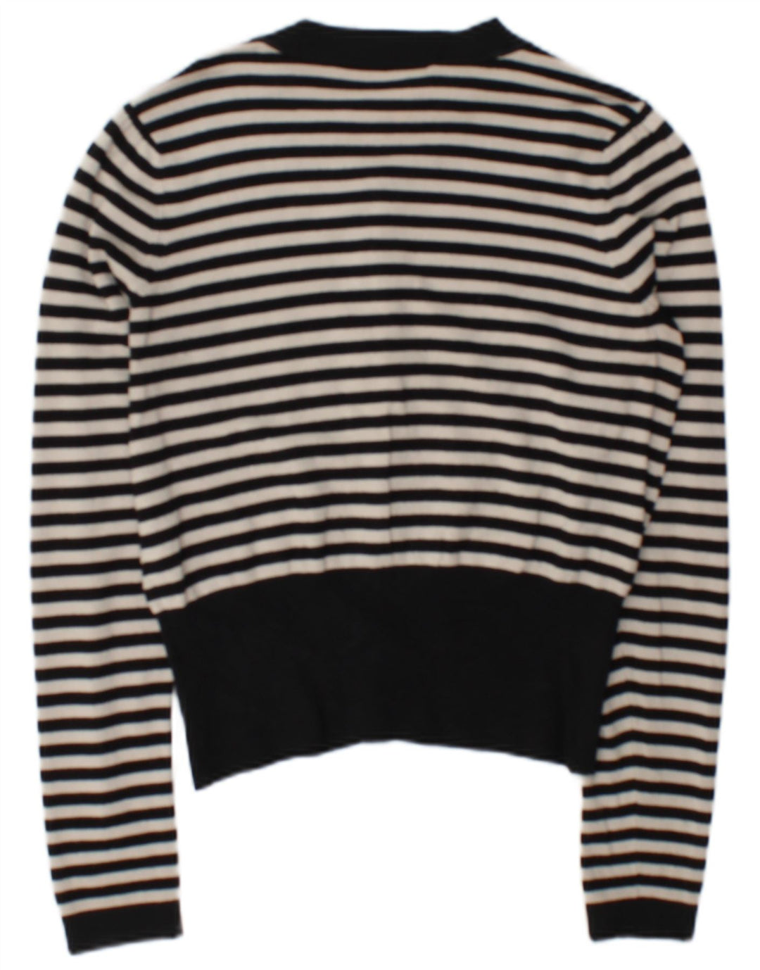 Suéter cardigã feminino Coast UK 12 viscose listrada preta média
