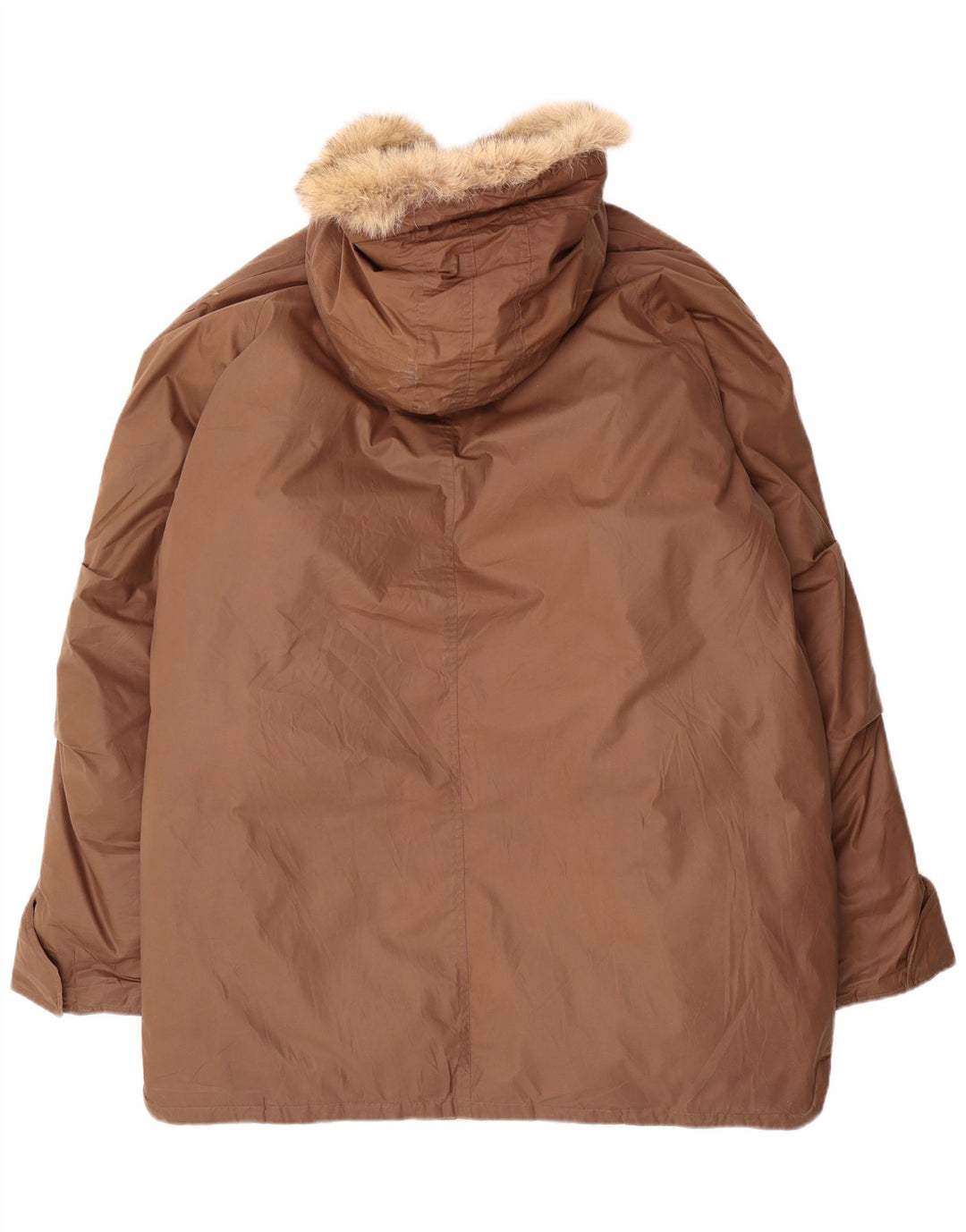 Casaco acolchoado com capuz masculino DIESEL UK 44 2XL poliéster marrom