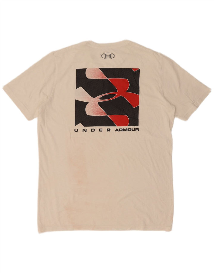 Camiseta masculina Under Armour Heat Gear Graphic Top Médio Branco