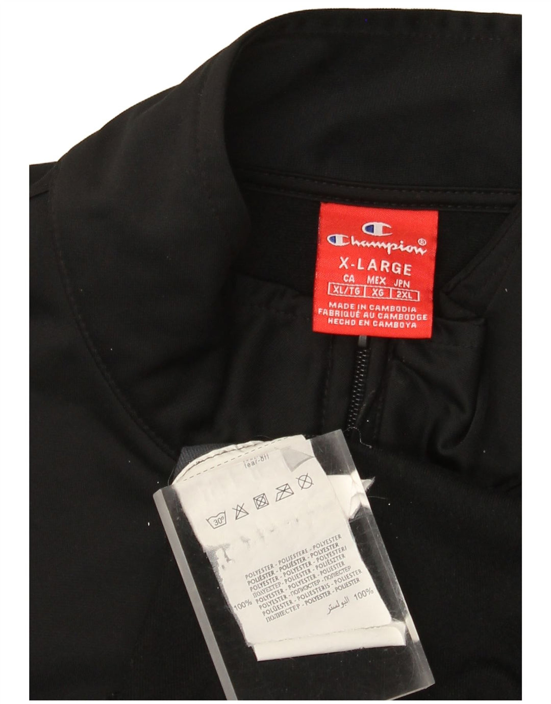 Champion Mens Treino Top Jacket XL Preto Colourblock Poliéster