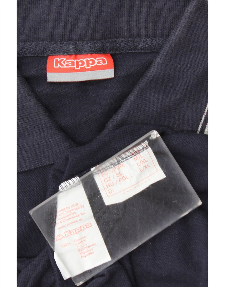 Camisa polo masculina Kappa de algodão azul marinho médio