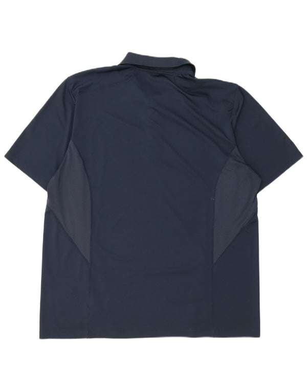 Camisa polo masculina Nike UK 47/48 2XL azul marinho colorblock poliéster