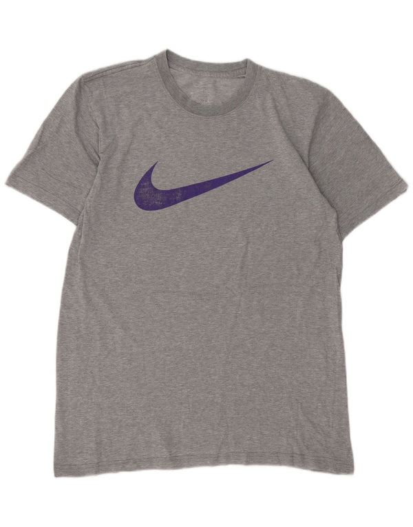 Camiseta Nike Masculina Standard Fit Graphic Top UK 38/40 Algodão Cinza Médio