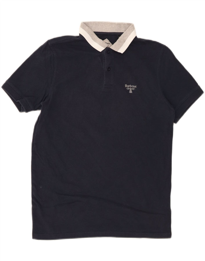 Polo masculino BARBOUR médio algodão azul marinho