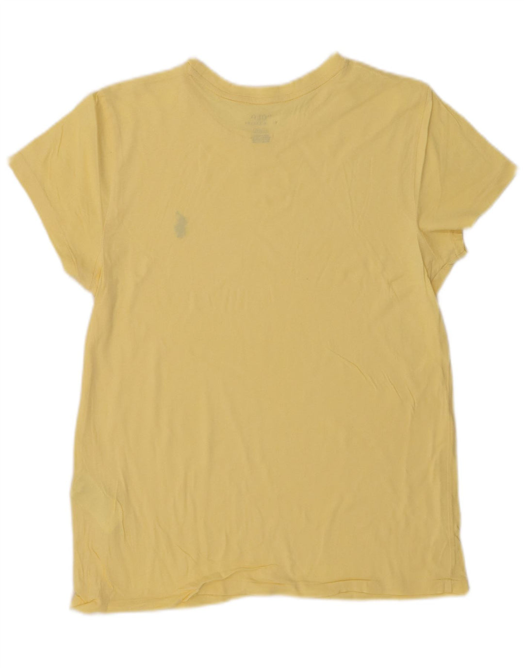 Camiseta feminina POLO RALPH LAUREN UK 14 algodão amarelo médio