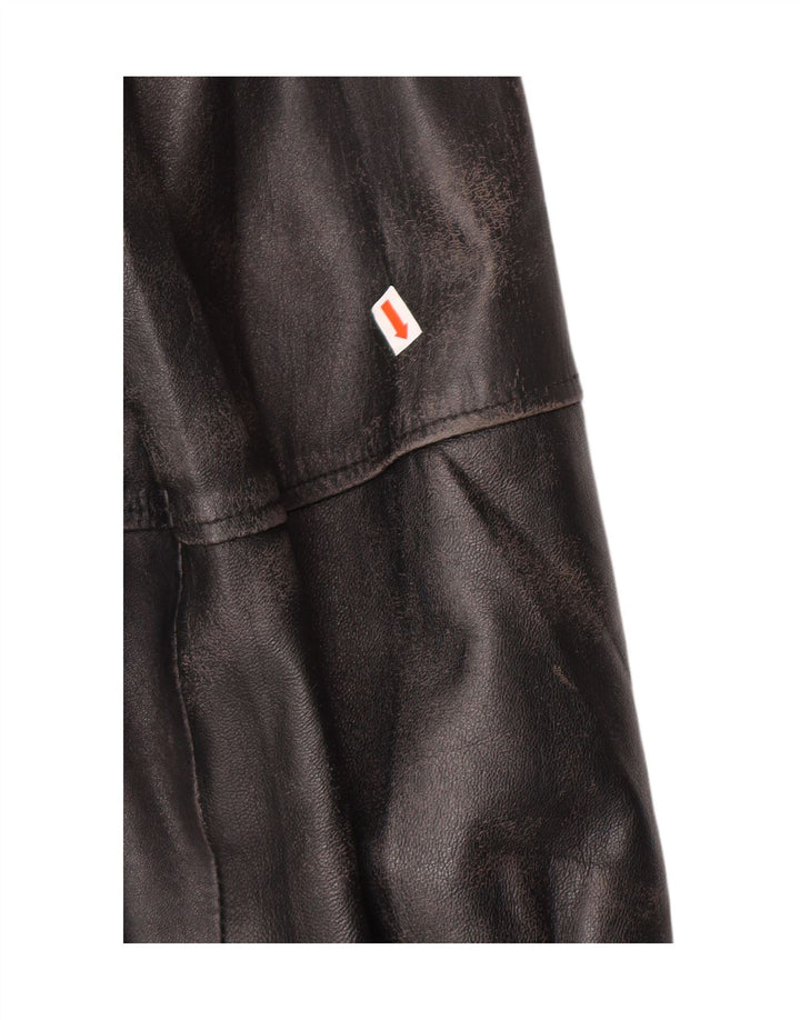 Casaco de couro masculino VINTAGE IT 50 grande preto