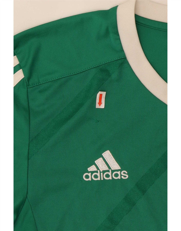 Adidas Mens Top Manga Longa Pequeno Poliéster Listrado Verde