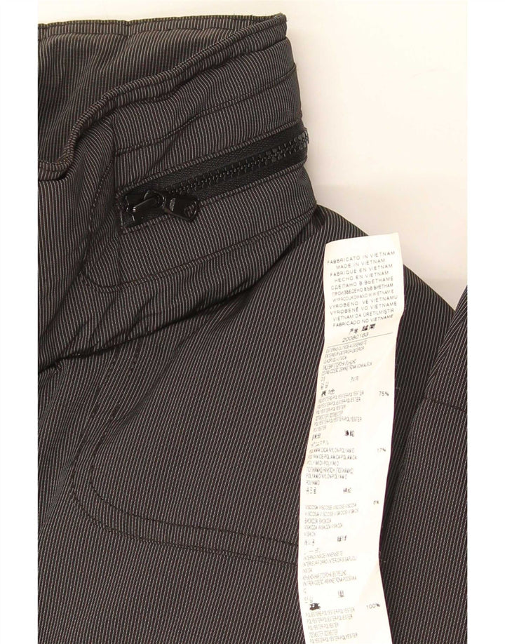 Jaqueta acolchoada com capuz masculina Benetton IT 52 XL cinza Colourblock poliéster