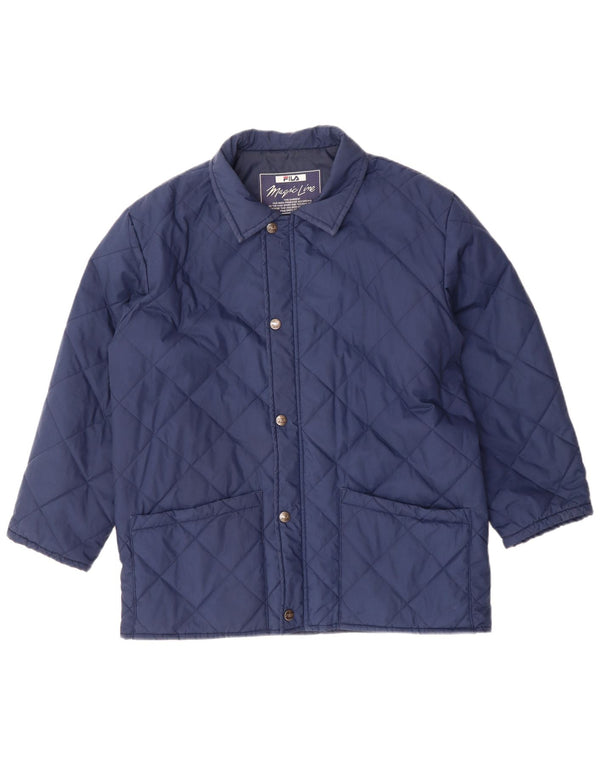 Jaqueta acolchoada masculina Fila XL azul marinho