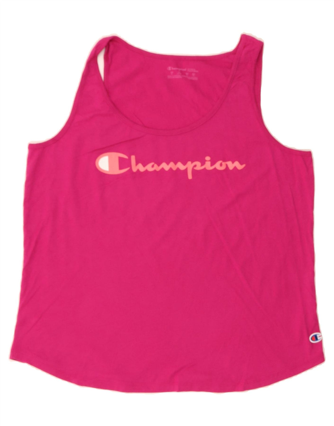 CHAMPION Womens Graphic Vest Top UK 18 XL Pink Cotton Vintage Champion and Second-Hand Champion from Messina Hembry 