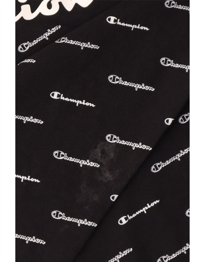 CHAMPION Womens Graphic Sweatshirt Jumper UK 20 2XL Black Cotton Vintage Champion and Second-Hand Champion from Messina Hembry 