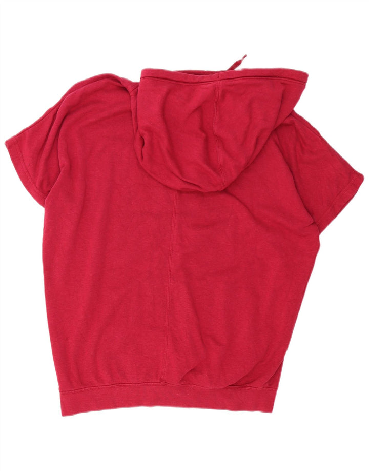 Jumper com capuz grande de manga curta Nike feminino Longline UK 10 pequeno rosa