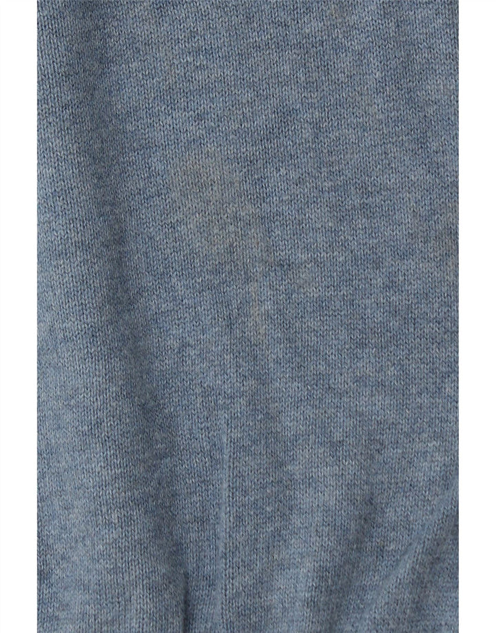 Suéter masculino NAUTICA com zíper e gola grande de algodão azul