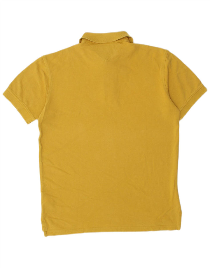Camisa polo masculina Tommy Hilfiger algodão amarelo médio
