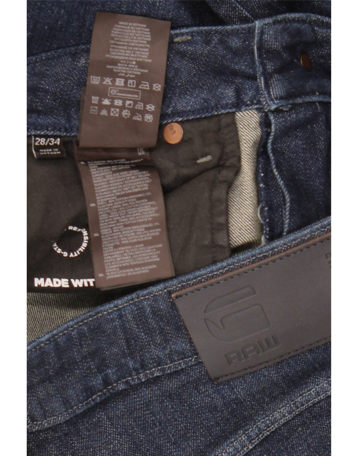 Jeans slim feminino G-Star W28 L31 algodão azul marinho
